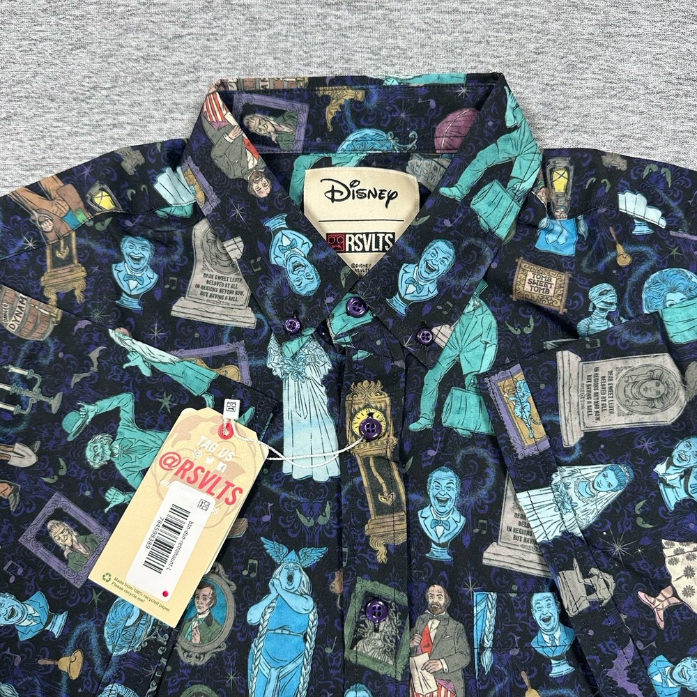RSVLTS x Disney Haunted Mansion Shirt Mens Large Room For One More Stretch NEW
